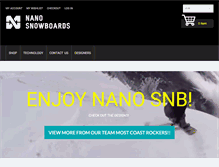 Tablet Screenshot of nanosnowboards.com